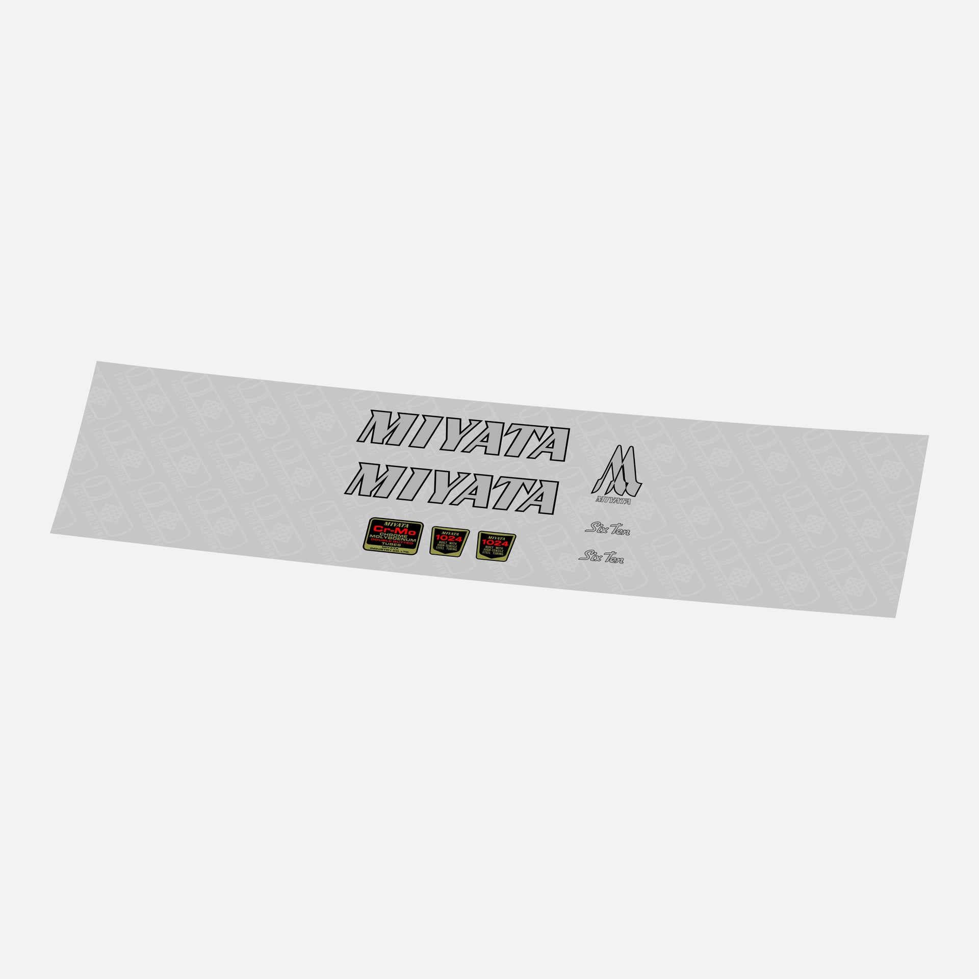 Miyata 1983 Six Ten Restoration Decal Kit in Silver and Black color