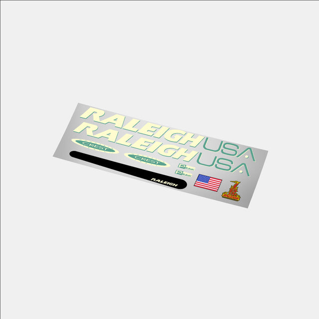 Raleigh Crest Restoration Decals | The Life Machine
