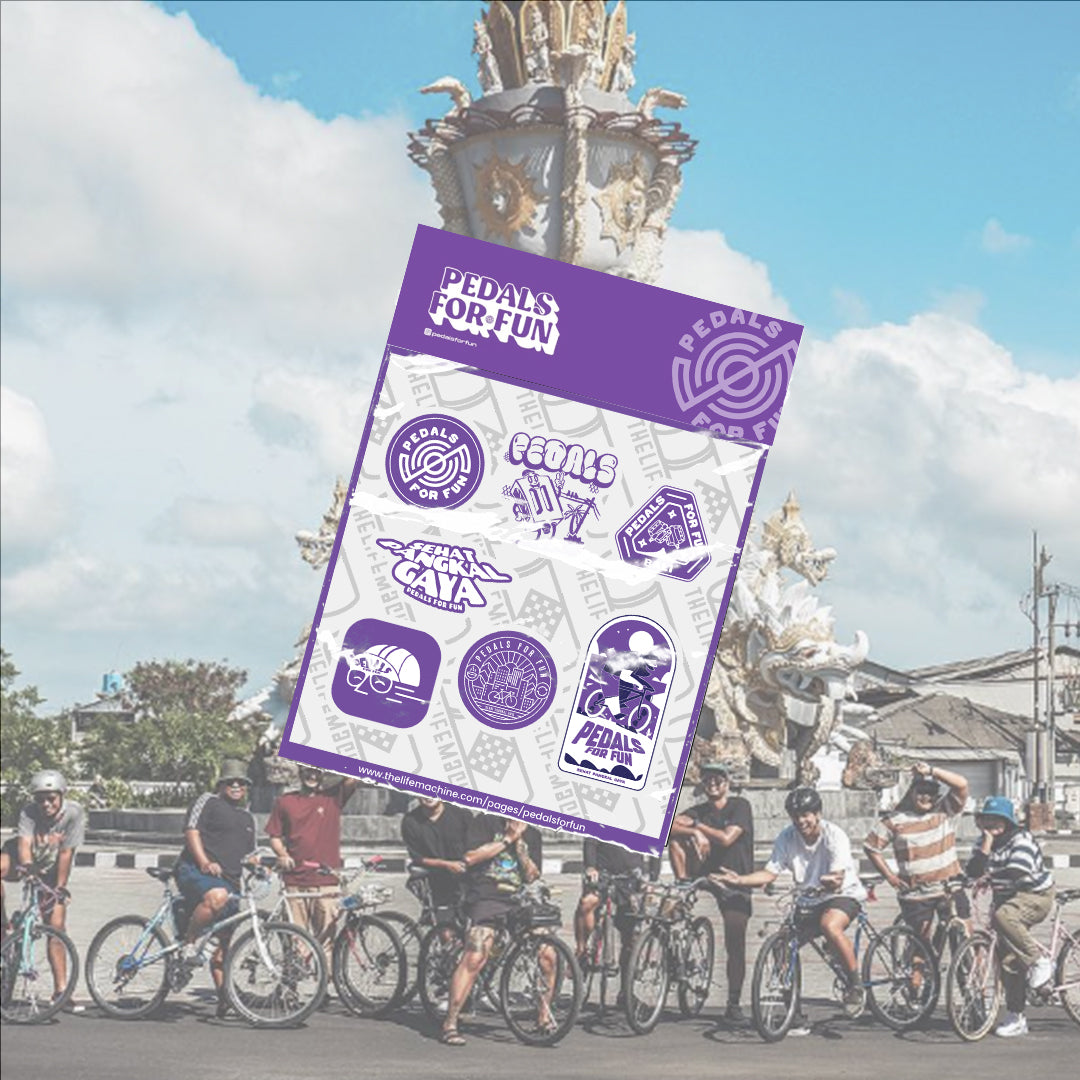 A-Sticker-Sheet by Pedals for Fun, "Sehat Pangkal Gaya"