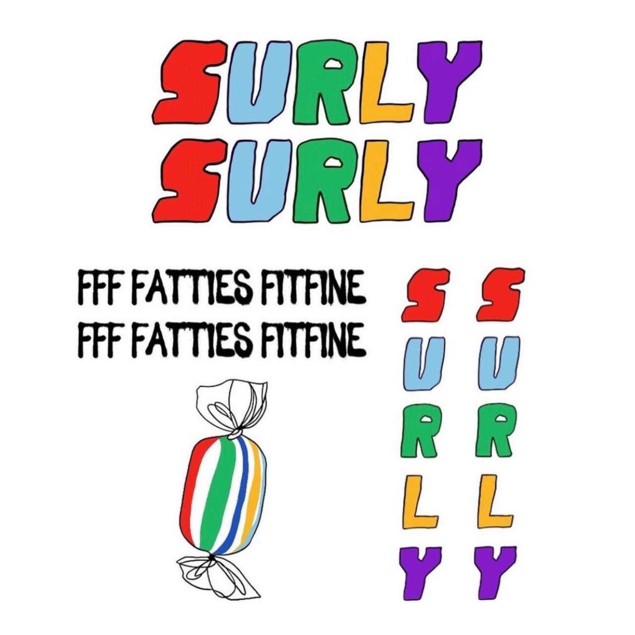 Surly Candy Decal Set by Psychloop